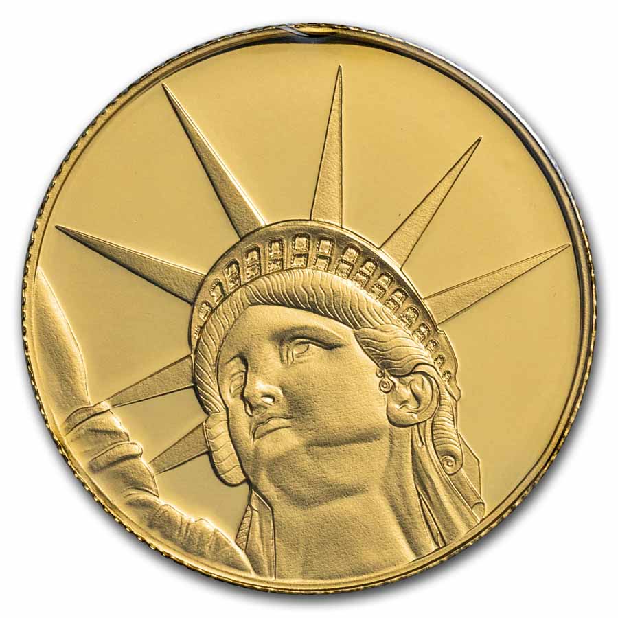 1/4 oz $25 Solomon Islands Proof Gold Lady Liberty (In Assay